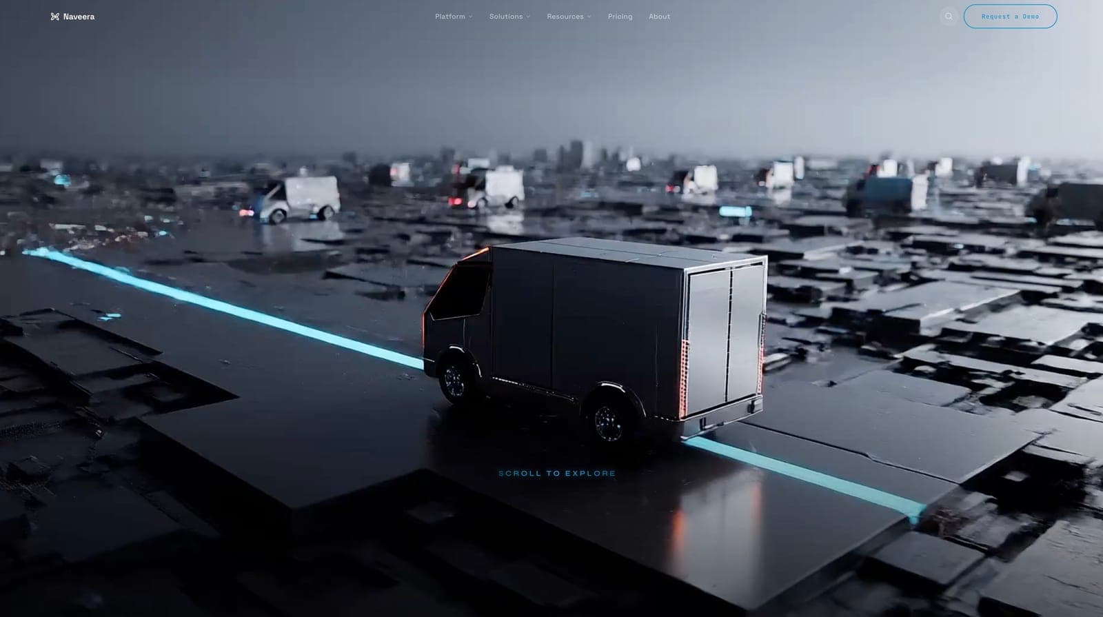 Naveera — Luxury transport concept — GSAP motion & a 3D interface.